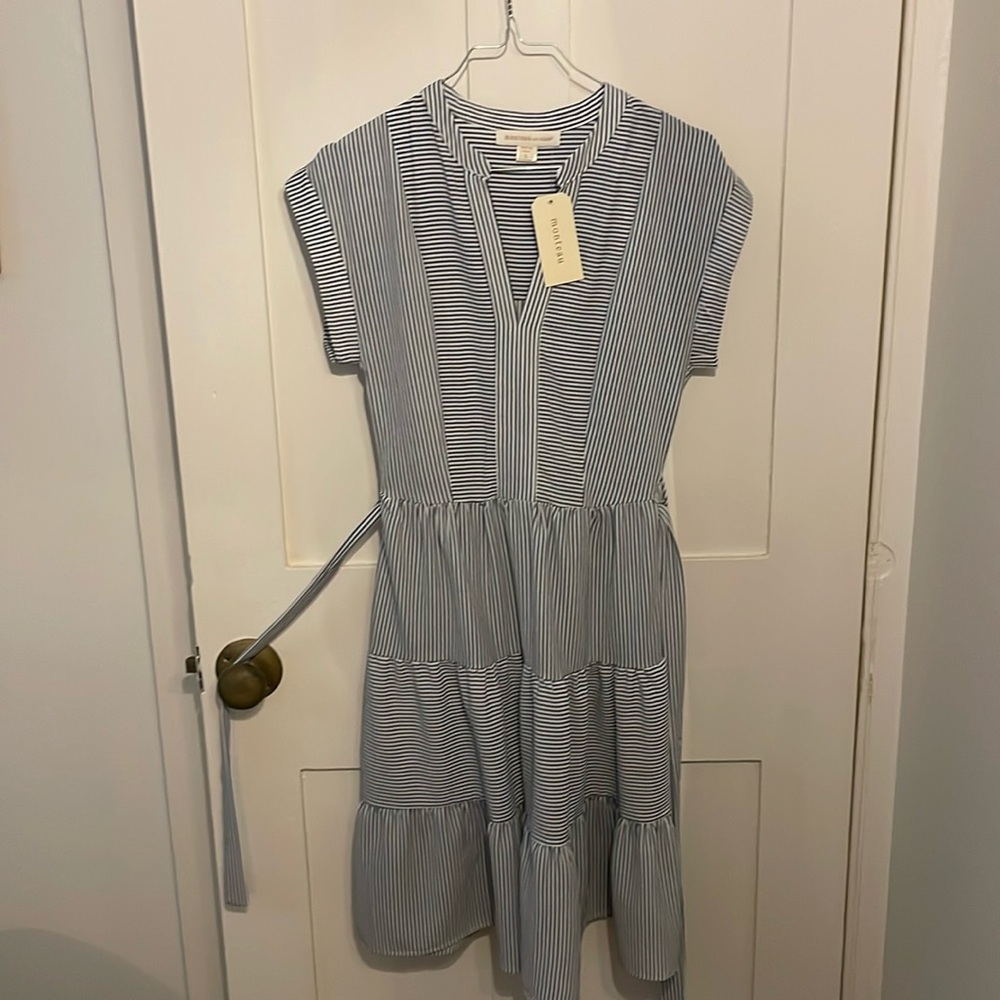 Striped tiered dress